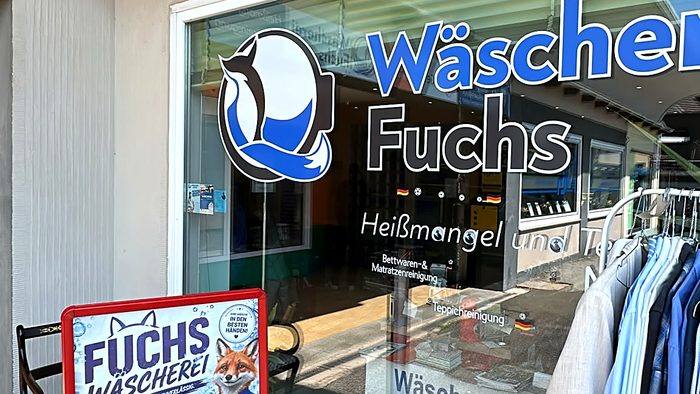 Ladenlokal der Wäscherei Fuchs an der Kemmannstraße 15 in Wuppertal-Cronenberg
